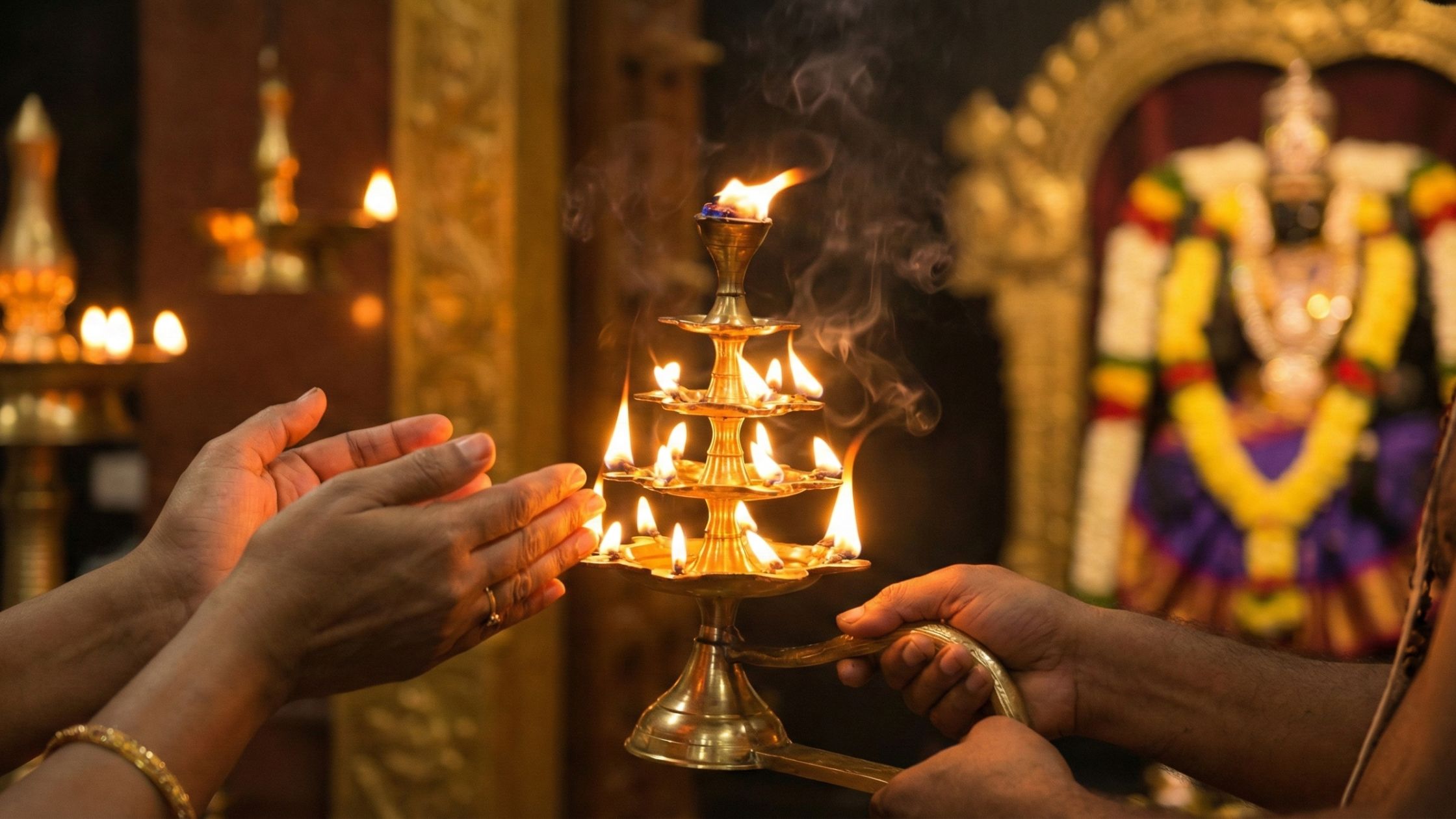 Why Do We Touch the Arati Flame? The Sacred Science of Receiving Divine Light